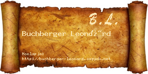 Buchberger Leonárd névjegykártya